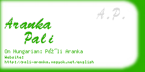 aranka pali business card